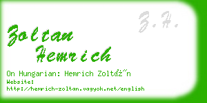 zoltan hemrich business card